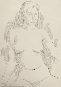 Nude Sitting — Hryhorii Havrylenko