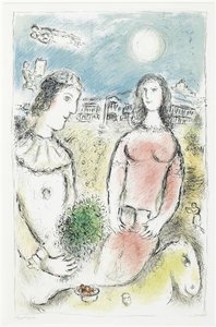 A Couple In Twilight — Marc Chagall