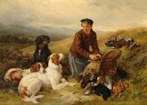 A Young Gillie, With Setters And Dead Game — James Hardy Ii