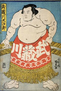 Sumo-e, Ukiyo-e Prints Of Sumo Wrestler — Utagawa Kunisada Ii, Ukiyo-e