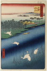 67 (58) The Ferry At Sakasai — 広重, Ukiyo-e