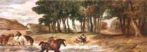 The Horse Pond At Tarring, Sussex — John Gilbert