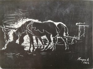 Grated ink: horses