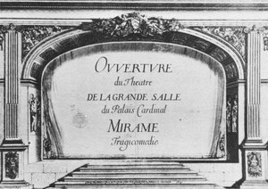 View Of Proscenium Arch And Drop Curtain For The Play Mirame