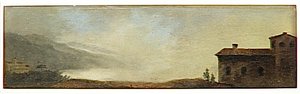 Le Lac De Nemi Sous La Pluie — Pierre De Valenciennes