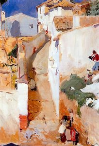 Street In Granada — Joaquín Sorolla Y Bastida, Impressionistic Luminosity