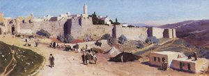 Jerusalem From The West. Jaffa Gate And The Citadel. — Vasily Dmitrievich Polenov