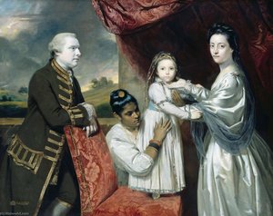 George Clive And His Family With An Indian Maid — Sir Joshua Reynolds, Neoclassicism