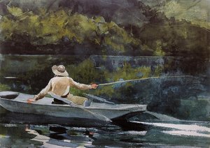 Casting The Fly — Winslow Homer, Impressionism