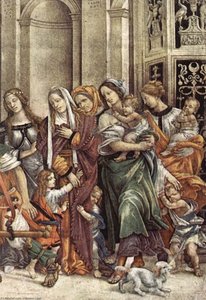 St John The Evangelist Resuscitating Druisana (detail) — Filippino Lippi