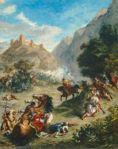 Arabs Skirmishing In The Mountains — Eugène Delacroix