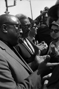 Elmer Charles And Gerald W. Fox Speak With Police During The Pittsburgh Peace March — Charles Martin Hardie