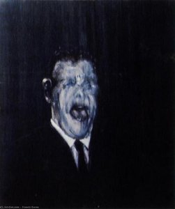 Three Studies Of The Human Head, 1953 (center Panel) — Francis Bacon, Expressionism