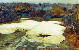The Last Snow. Village Savvinskaya. — Isaak Ilyich Levitan