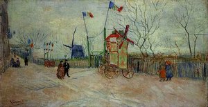 Street Scene In Montmartre Le Moulin A Poivre — Vincent Willem Van Gogh, Post-impressionist