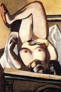 Female Nude With Dog — Max Beckmann