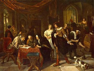 The Marriage — Jan Havickszoon Steen, Baroque