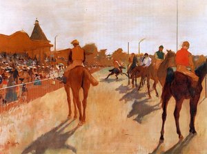 Racehorses Before The Stands — Edgar Degas