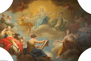 Mercury And Minerva Presiding Over The Arts — Andrea Casali