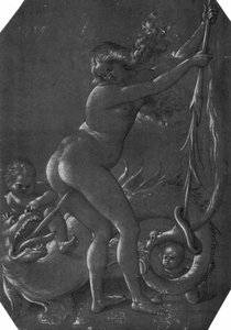 Standing Witch With Dragon — Hans Baldung