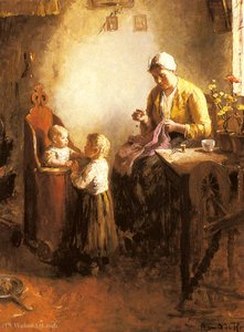 A family in an interior