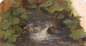 Leaves And A Waterfall — Thomas Stuart Smith