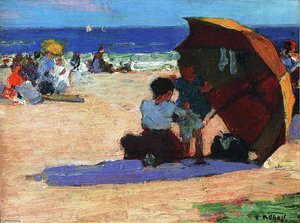 Making Repairs — Edward Henry Potthast, Post-impressionism