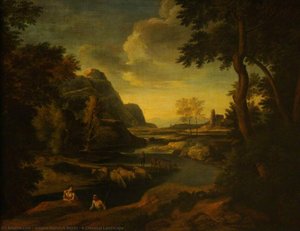 A Classical Landscape — Johann Heinrich Müntz, Baroque