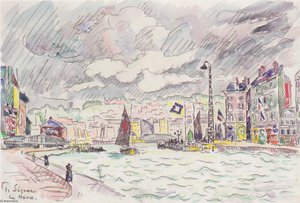 Le Havre With Rain Clouds — Paul Signac