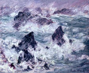 Tormenta En Belle-île — Claude Monet, Impressionismo