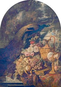 Still Life With A Golden Peacock — George Lance