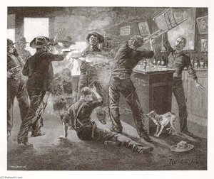 A Row In A Cattle Town — Henry Wolf