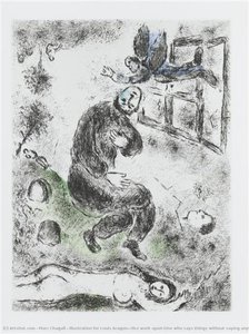 Illustration For Louis Aragon's Work "one Who Says Things Without Saying Anything" — Marc Chagall