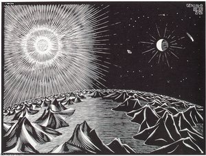 Fourth Day Of The Creation — Maurits Cornelis Escher