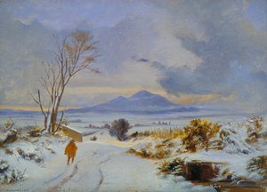 A Snow Scene, Ben Ledi — Thomas Stuart Smith, Romantic Landscape