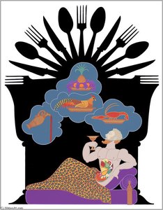 The Seven Deadly Sins, Gluttony — Erté