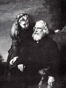 Henry Wadsworth Longfellow And His Daughter, Edith, (painting) — George Peter Alexander Healy