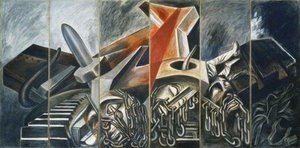 Dive Bomber And Tank — José Clemente Orozco