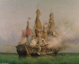 The Taking Of The 'kent' By Robert Surcouf In The Gulf Of Bengal — Ambroise Louis Garneray