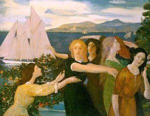 Across The Harbor — Arthur B. Davies