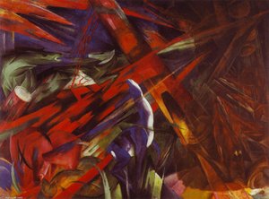 Animal Destinies (the Trees Show Their Rings, The Animals Their Veins) — Franz Marc, Proto Expressionism