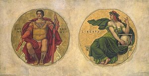 Study For Mosaic In The Wisconsin State Capital Government And Liberty — Kenyon Cox