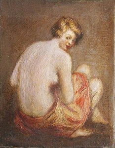 Nude With An Orange Towel — Georges Van Houten