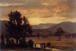 Landscape With Cattle — Albert Bierstadt