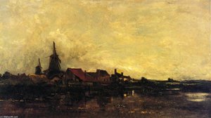 The River Meuse At Dordrecht — Charles-françois Daubigny
