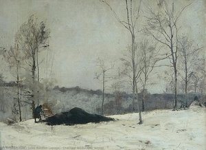 Charcoal Landscape, Winter — Jules Bastien-lepage