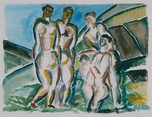 Landscape And Bathers — Ossip Zadkine