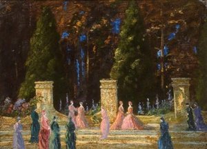 A Garden By Night — Thomas Edwin Mostyn