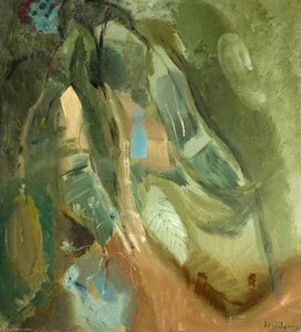 House With Blue Door, Among Trees — Ivon Hitchens