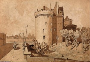 Castle At Alencon — John Sell Cotman